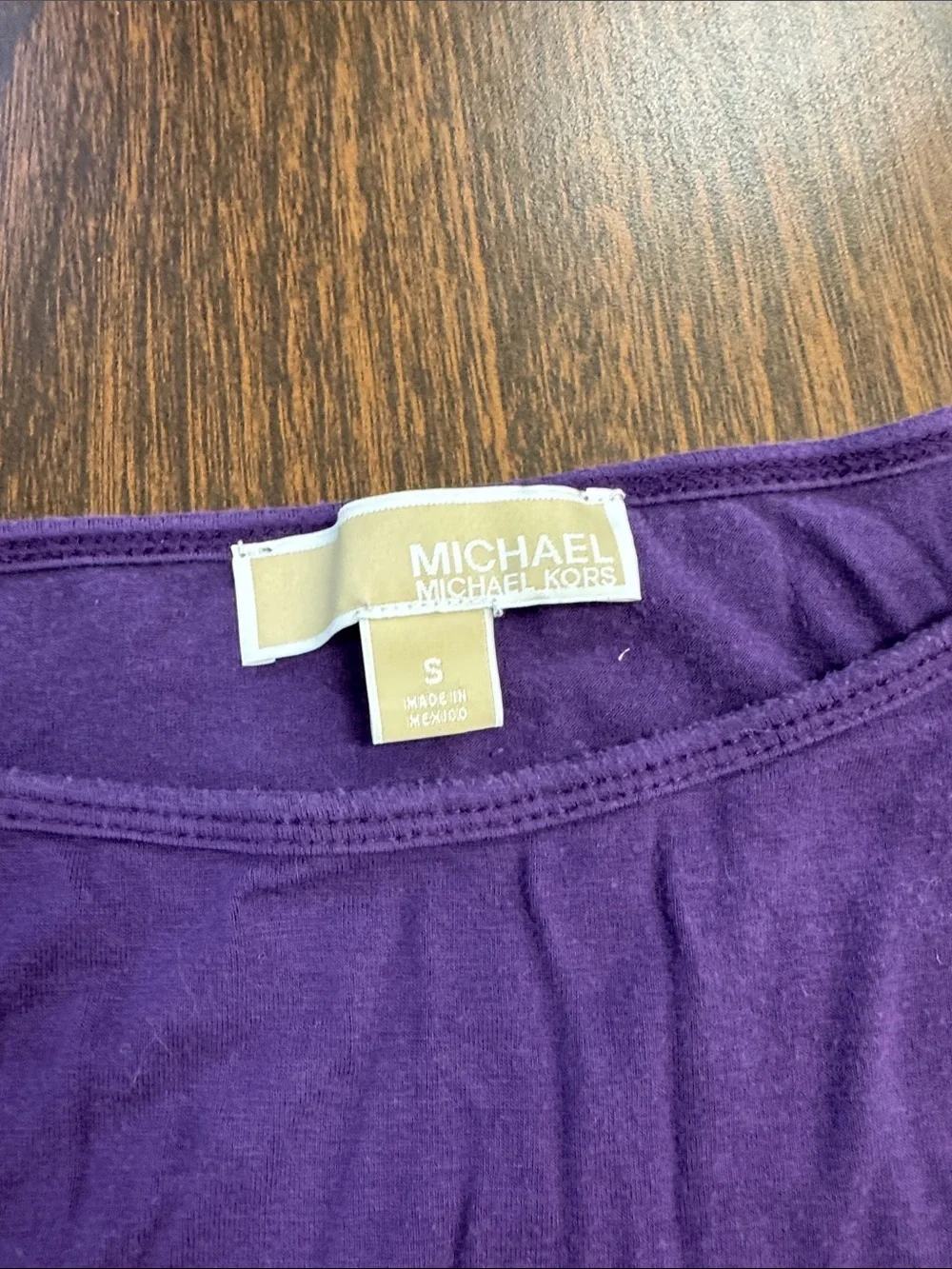 Michael Kors Deep Purple Boatneck Tunic